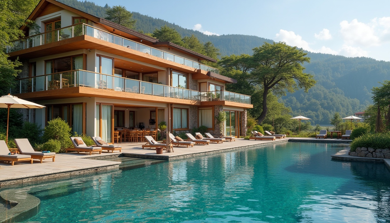 Imagine panoramică a unui hotel plutitor splendid ancorat într-un braț liniștit al Deltei Dunării, sub un cer senin